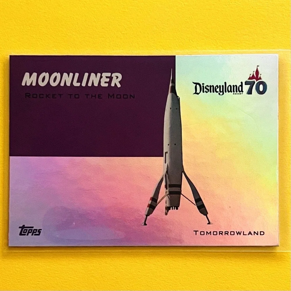 2025 Topps Disneyland‎ 70th T54-15 Moonliner Rocket to the Moon Rainbow Foil